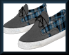 f blue plaid shoes